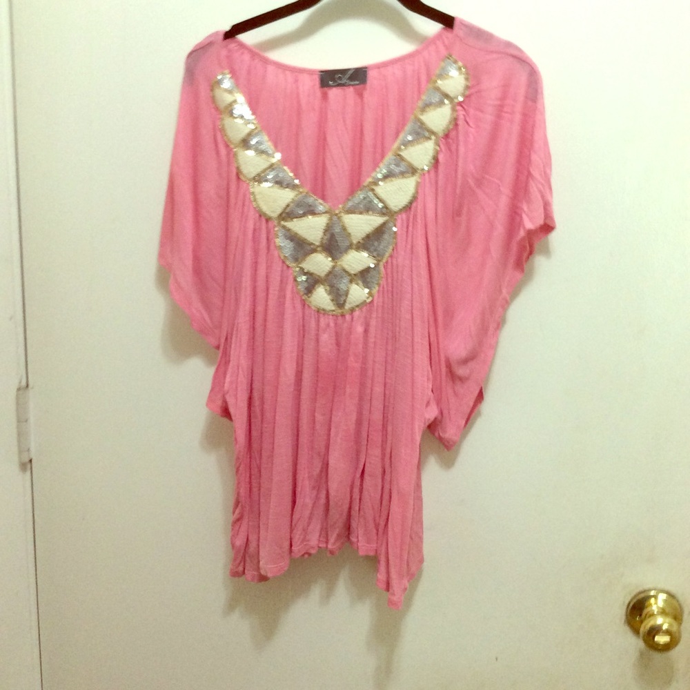 Gorgeous Pink Poncho type Top
